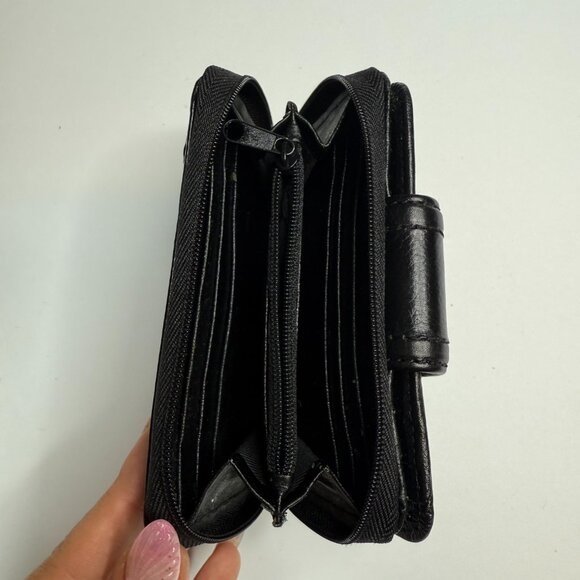 Fossil Black Leather Card Holder Wallet - Picture 3 of 6